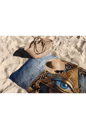 Mijölnir Pyramid Eye 90 Toalla de Playa Multicolor Grande 90 x 150 cm